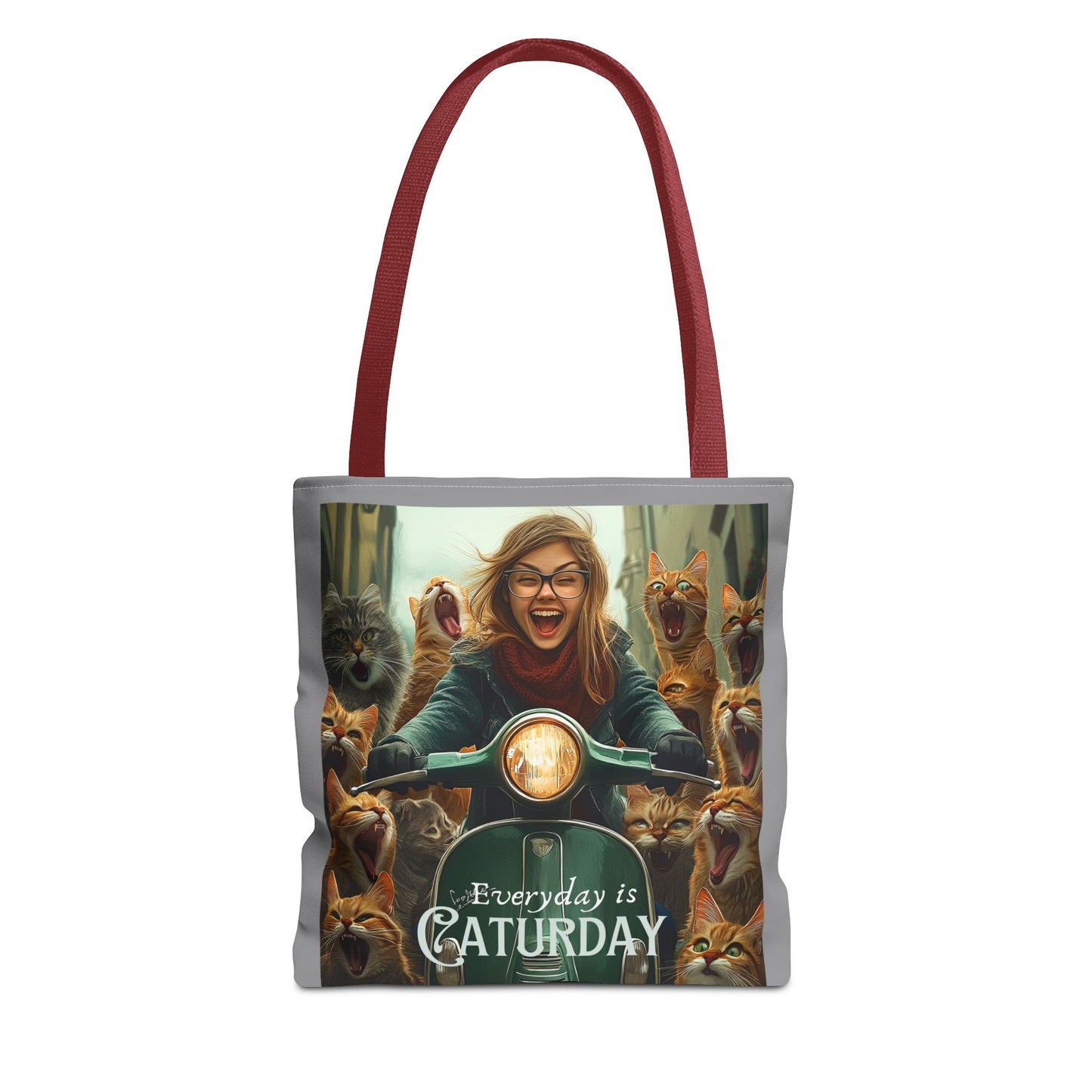 "Every Day is Caturday" Childless Cat Lady Tote Bag - Childless Cat Lady Tote Bag (AOP)