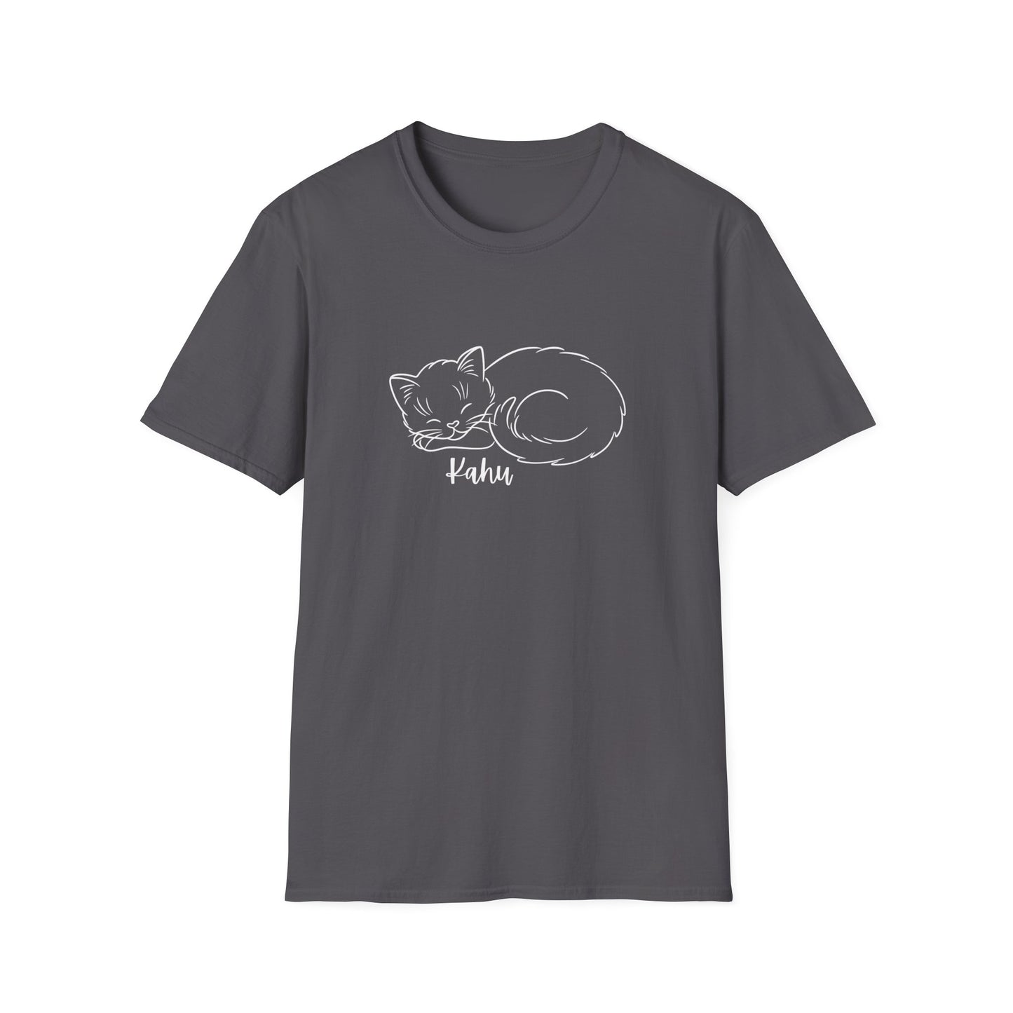 Minimalist KAHU Cat Shirt, Outline Cat Kahu Lover's Graphic Tee Graphic Unisex T- Shirt, T-Shirt Cat Lovers Gift Softstyle T-Shirt Tee Teeshirt