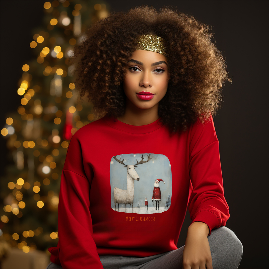 Merry Christmoose, Moose Holiday Sweatshirt, Moose Lovers Gift, Canada, Northern US Christmas Shirt Unisex Sweatshirt Sweat Shirt