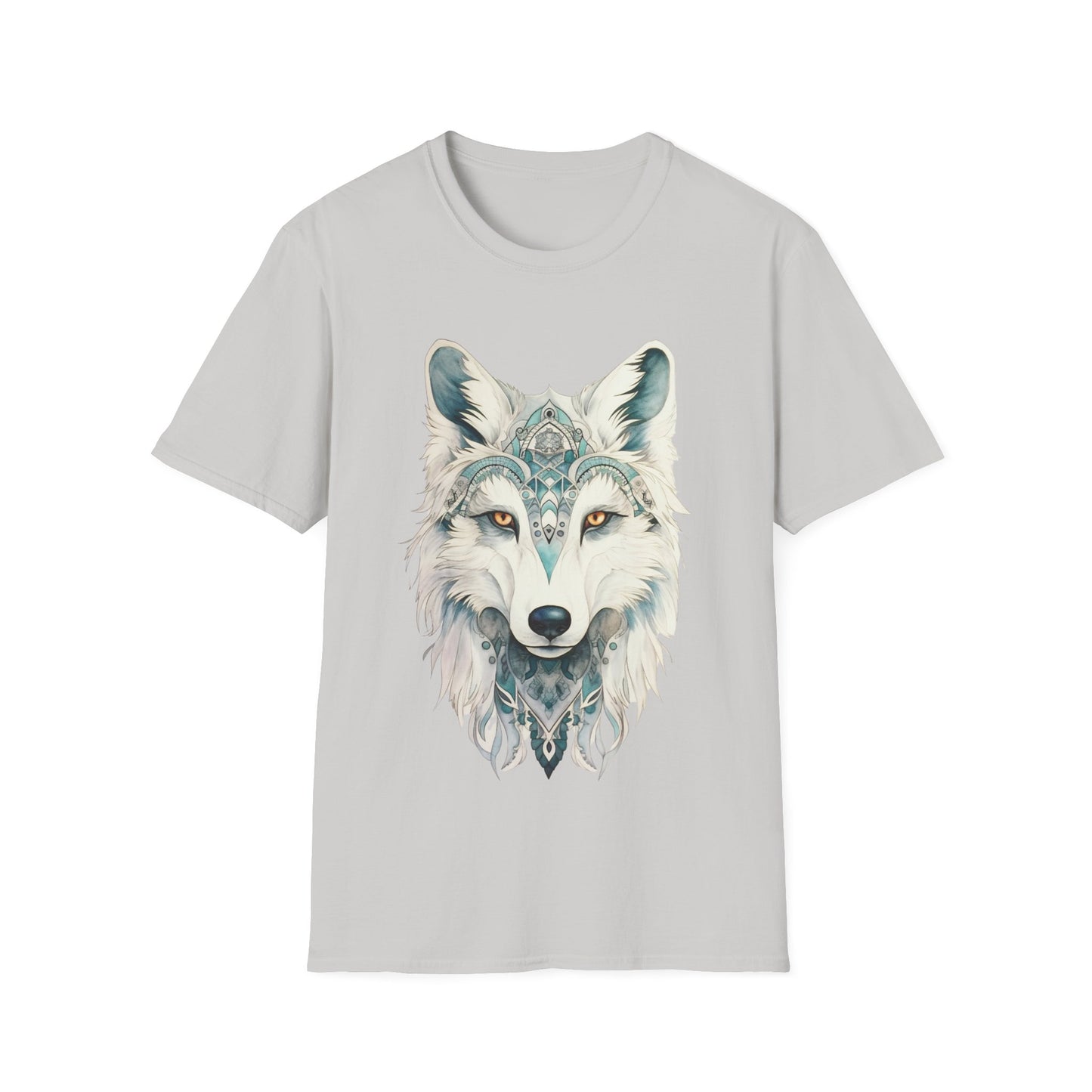 Snow Wolf, White Wolf Shirt, Lone Wolf Gift Unisex Tee Shirt, T-Shirt Wolf Totem Spirit Medicine Softstyle T-Shirt Tee Teeshirt