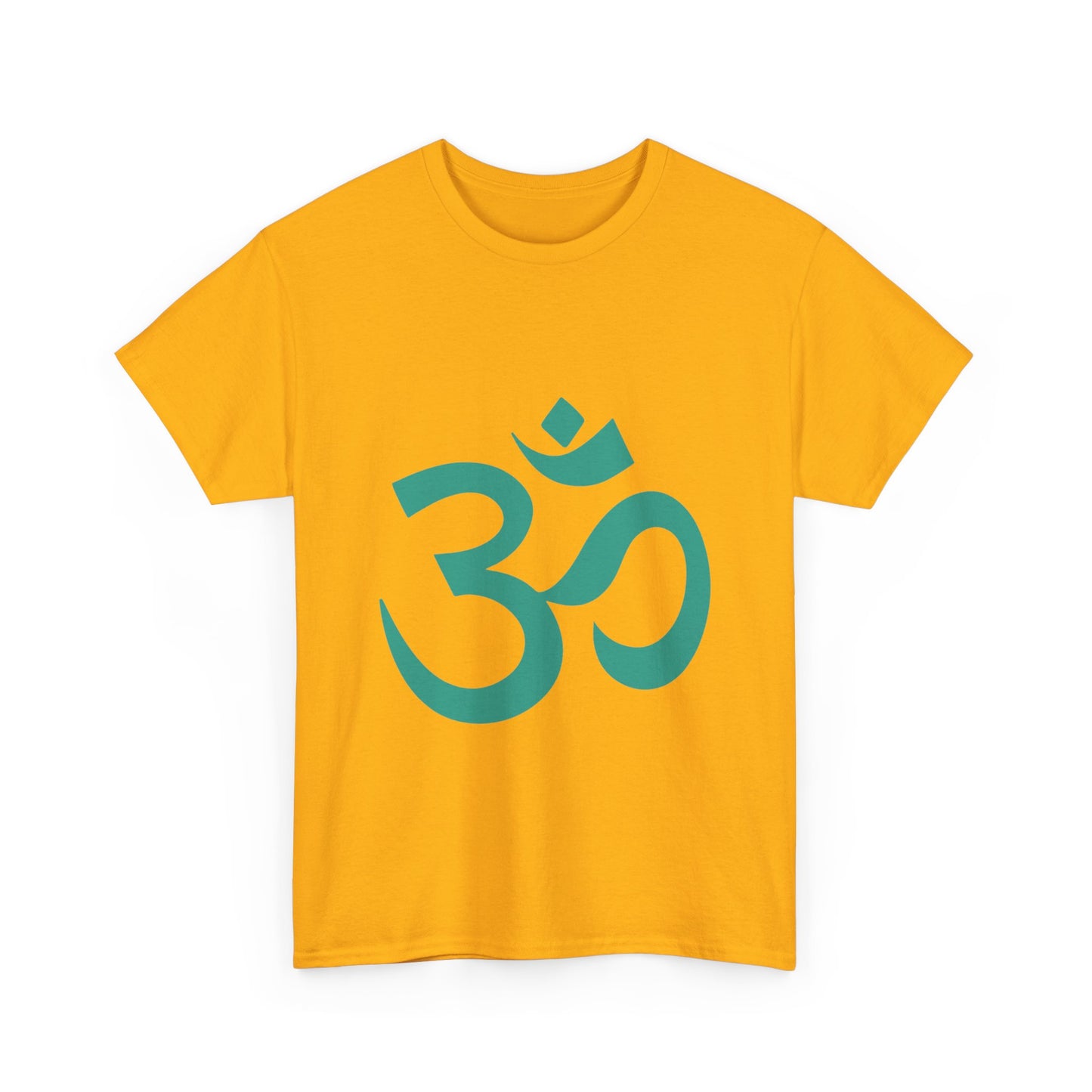 Teal, Turquoise Ohm, OM Tee shirt, Graphic Tees, Yoga Wear, Zen, Spiritual, Meditation Gifts Unisex Heavy Cotton Graphic Tee T-Shirt