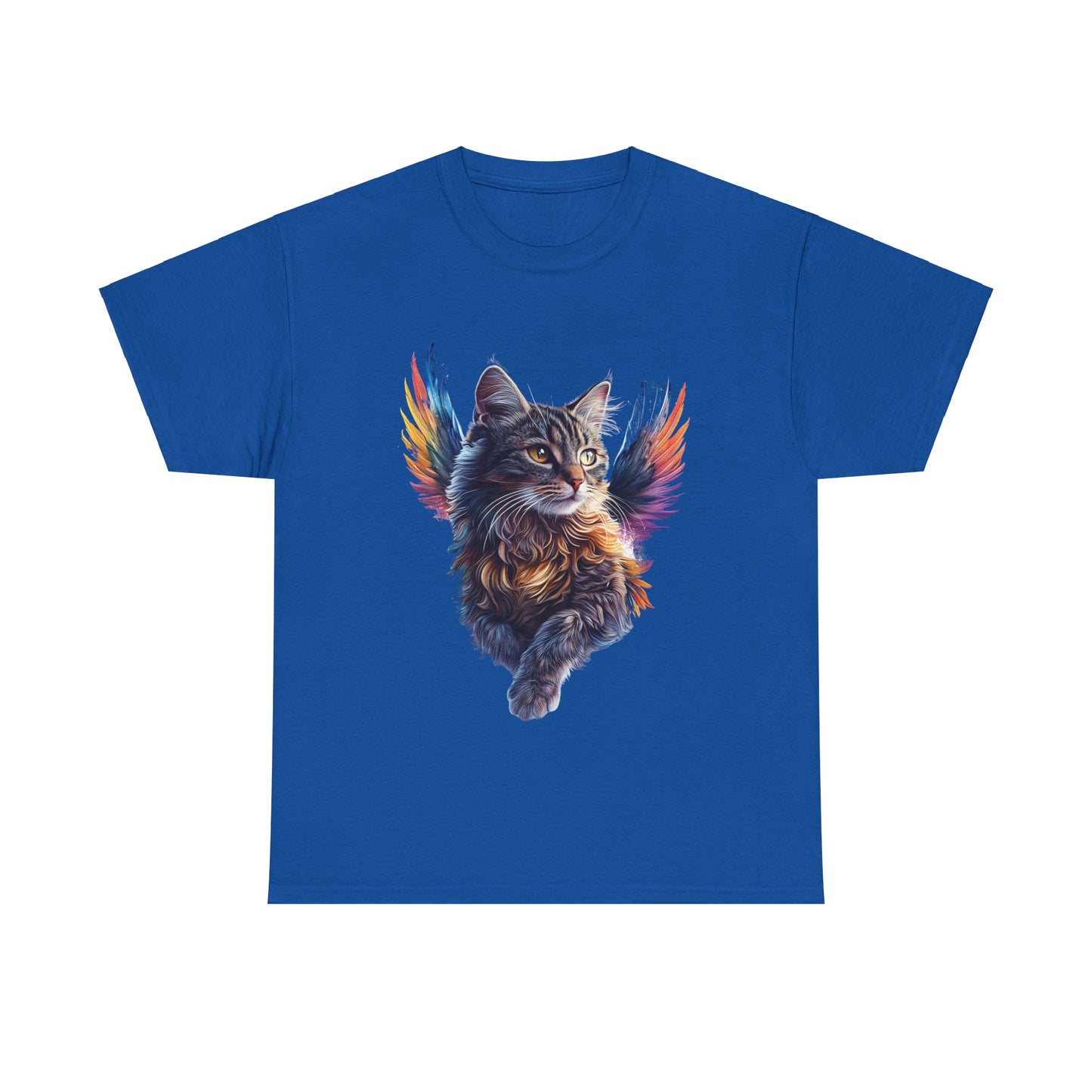 Angel Cat, Cat Memorial Cat with Angel Wings Graphic Tee- Cat Gift Unisex Heavy Cotton Tee T-Shirt