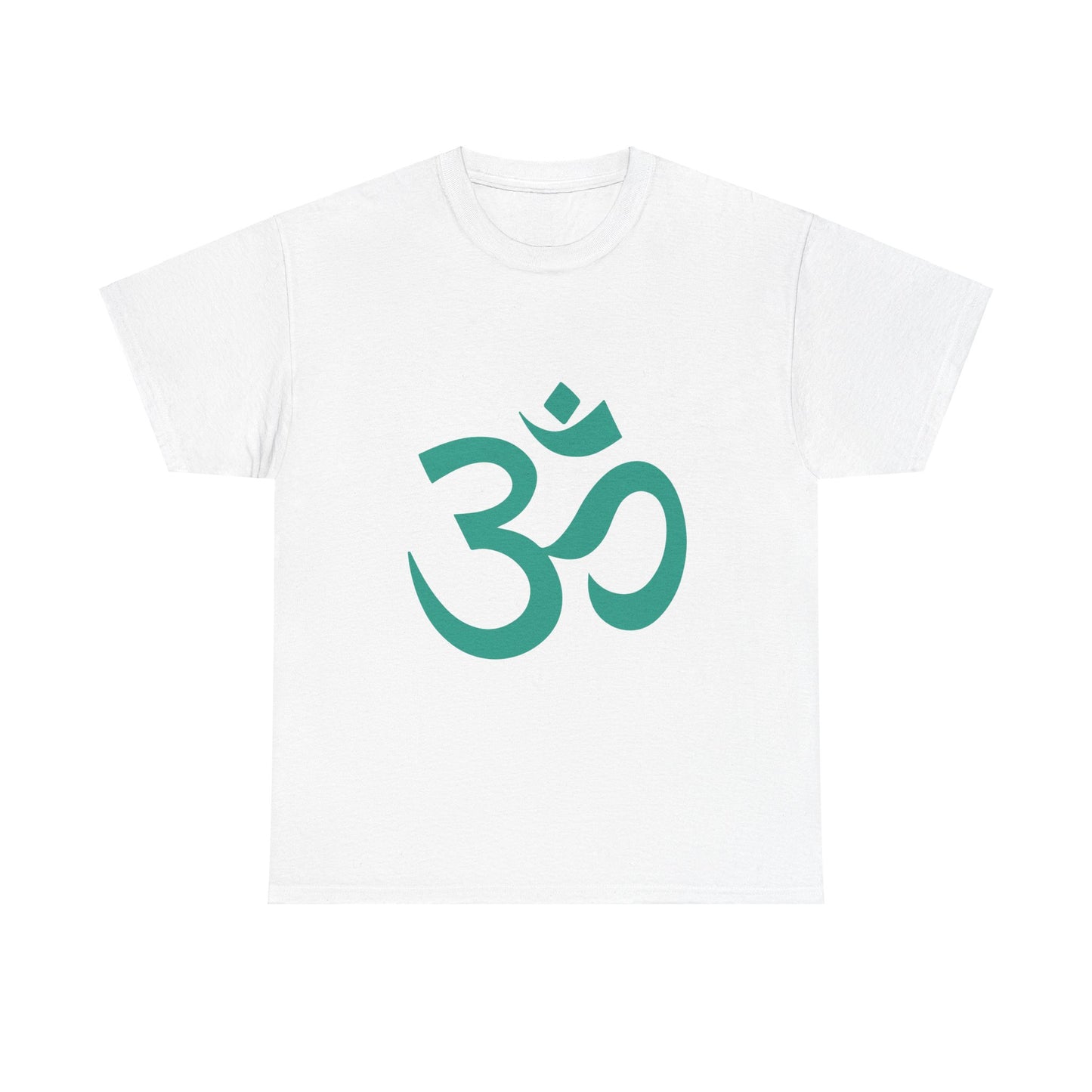 Teal, Turquoise Ohm, OM Tee shirt, Graphic Tees, Yoga Wear, Zen, Spiritual, Meditation Gifts Unisex Heavy Cotton Graphic Tee T-Shirt