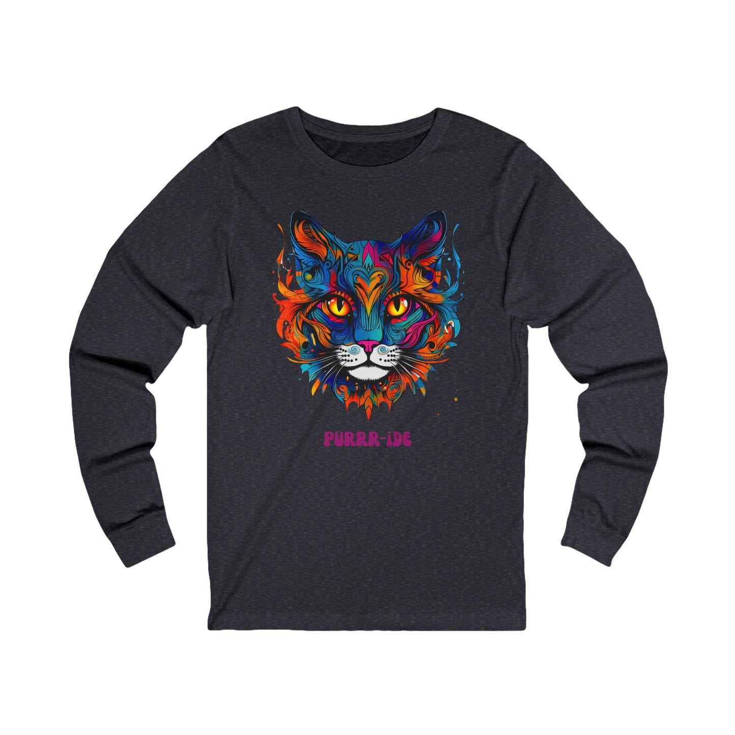 Pride Cats - Purr- ide Cat Shirt Cat Lover's Pride Colors Christmas Gift Unisex Jersey Long Sleeve Tee Shirt, T-Shirt, Exotic Cat