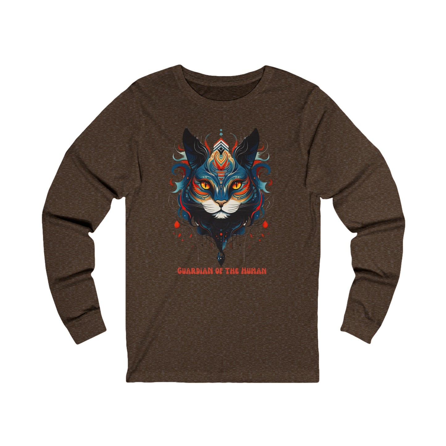 Guardian of the Human - Black Cat Shirt Cat, Lover's Gift Unisex Jersey Long Sleeve Tee Shirt, T-Shirt, Exotic Cat