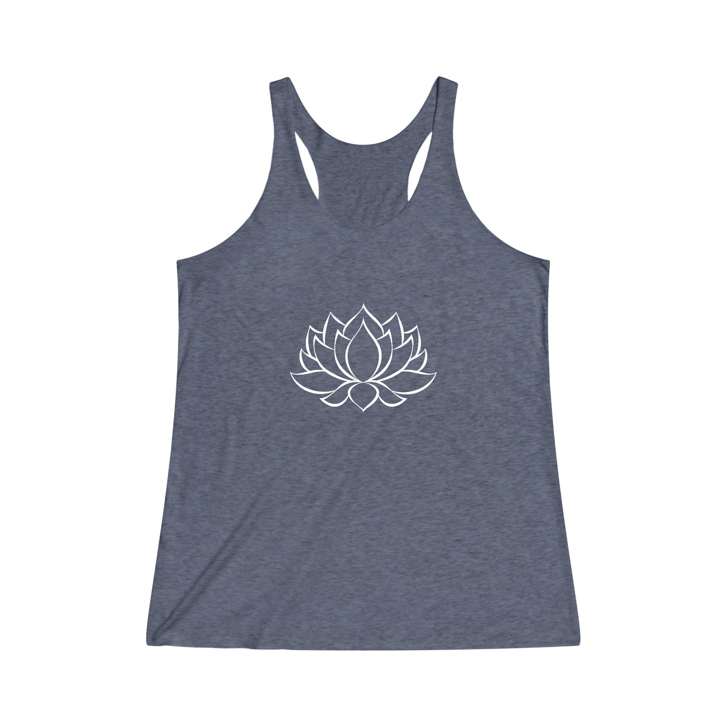 Lotus Flower White Yoga Tank Top, Peace, Namaste, Women's Yoga Athletic Racerback Tank Top Shirt Graphic Tee
