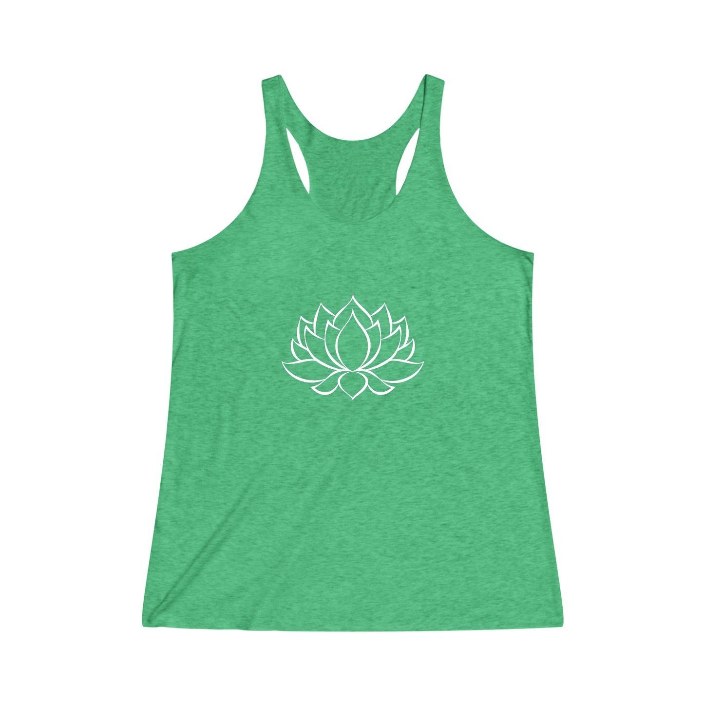 Lotus Flower White Yoga Tank Top, Peace, Namaste, Women's Yoga Athletic Racerback Tank Top Shirt Graphic Tee