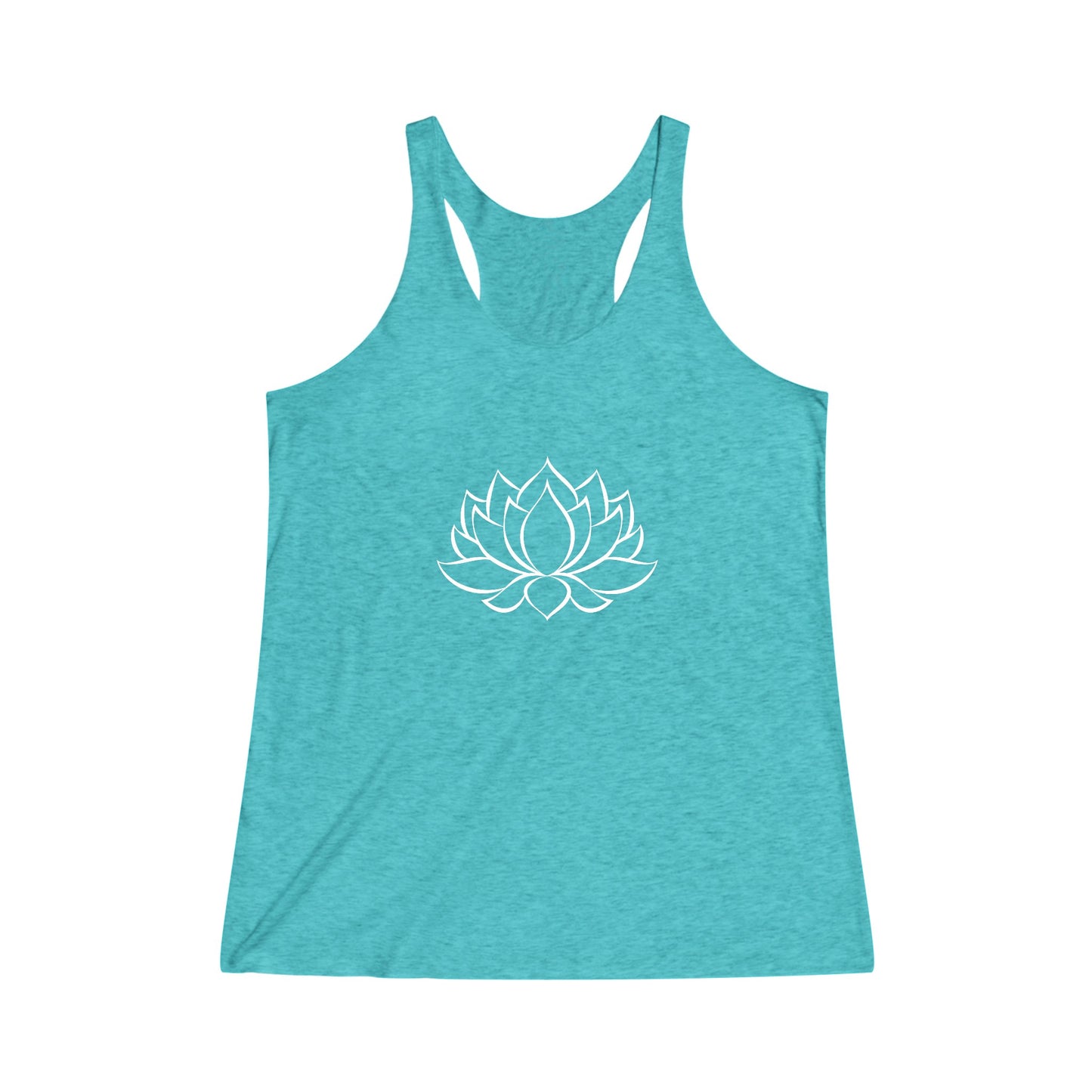 Lotus Flower White Yoga Tank Top, Peace, Namaste, Women's Yoga Athletic Racerback Tank Top Shirt Graphic Tee