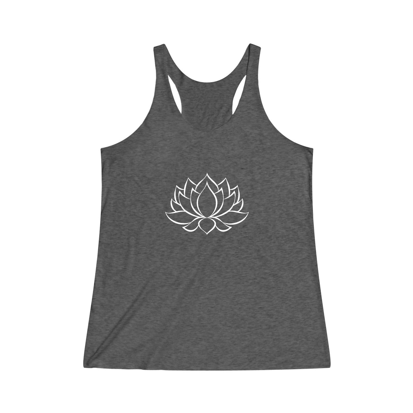 Lotus Flower White Yoga Tank Top, Peace, Namaste, Women's Yoga Athletic Racerback Tank Top Shirt Graphic Tee