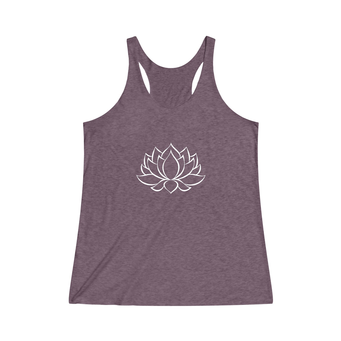 Lotus Flower White Yoga Tank Top, Peace, Namaste, Women's Yoga Athletic Racerback Tank Top Shirt Graphic Tee