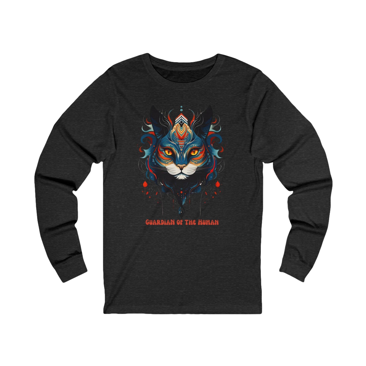 Guardian of the Human - Black Cat Shirt Cat, Lover's Gift Unisex Jersey Long Sleeve Tee Shirt, T-Shirt, Exotic Cat