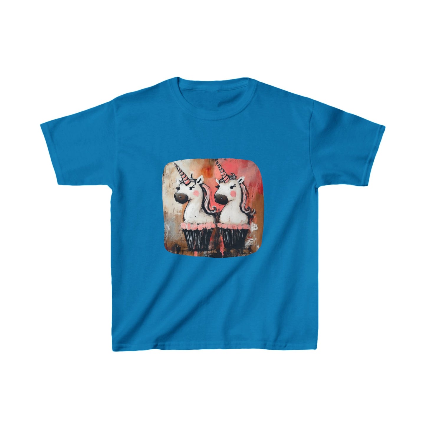 Kids Unicorn Cupcake Graphic Tee- Kids Graphic Tee - Pink Unicorn Design for Young Adventurers