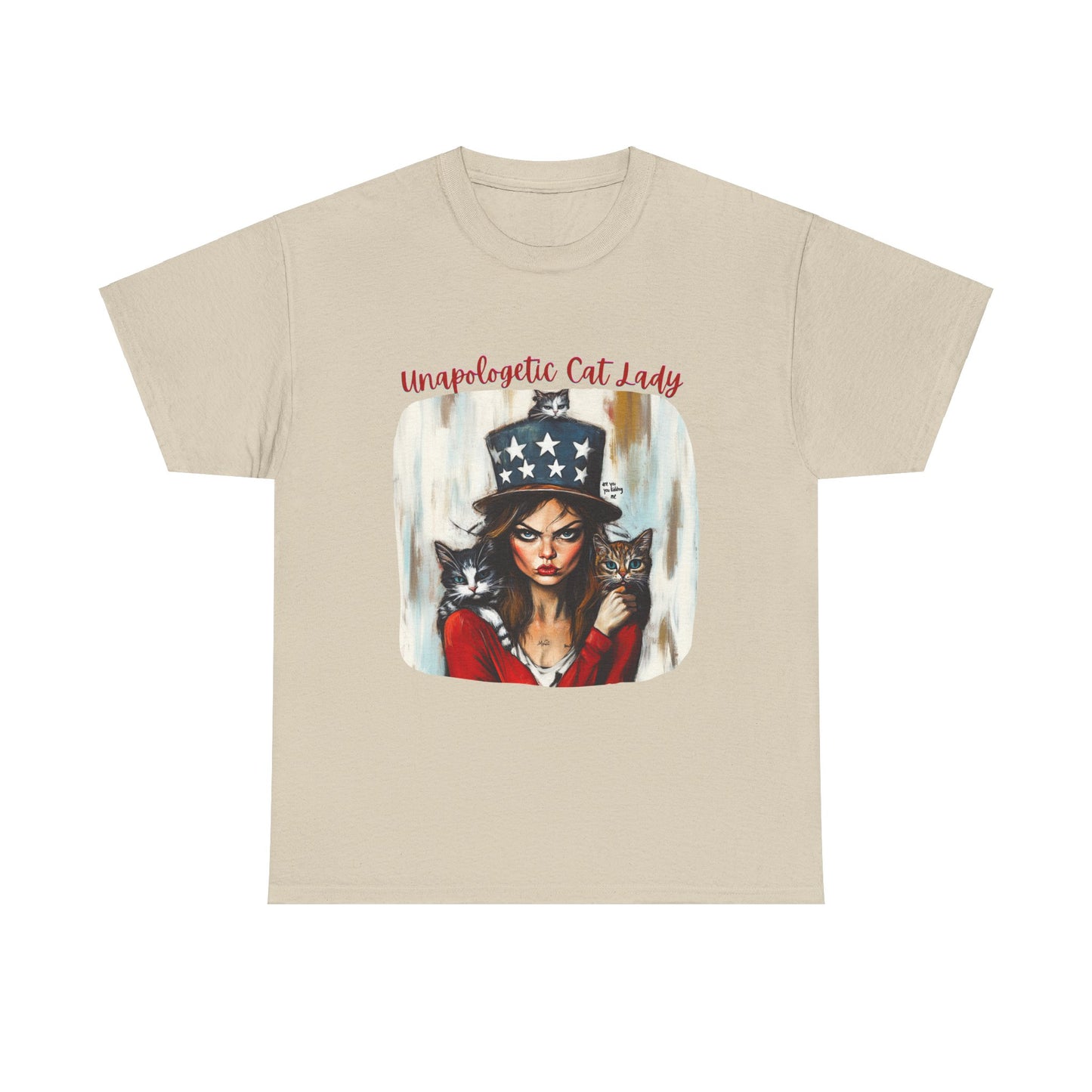 Childless Cat Lady Shirt - "Unapologetic Cat Lady" - , Say NO to Ignorance - Unisex Heavy Cotton Tee
