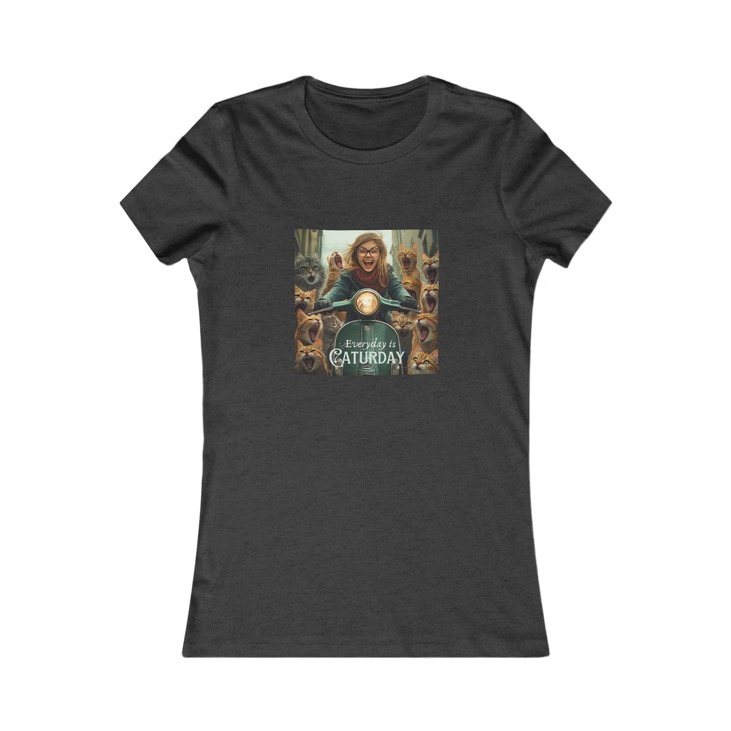 Childless Cat Lady Shirt - "Everyday is Caturday" - T-shirt, Ladies Cut Graphic Tees