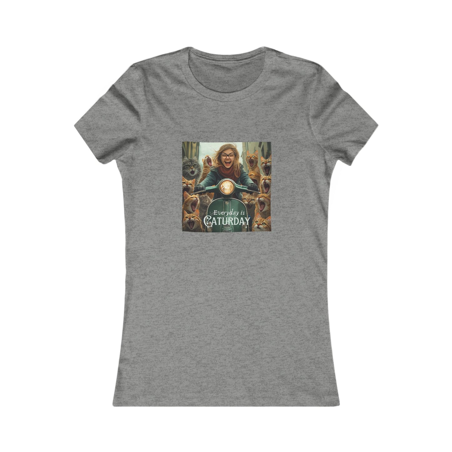 Childless Cat Lady Shirt - "Everyday is Caturday" - T-shirt, Ladies Cut Graphic Tees