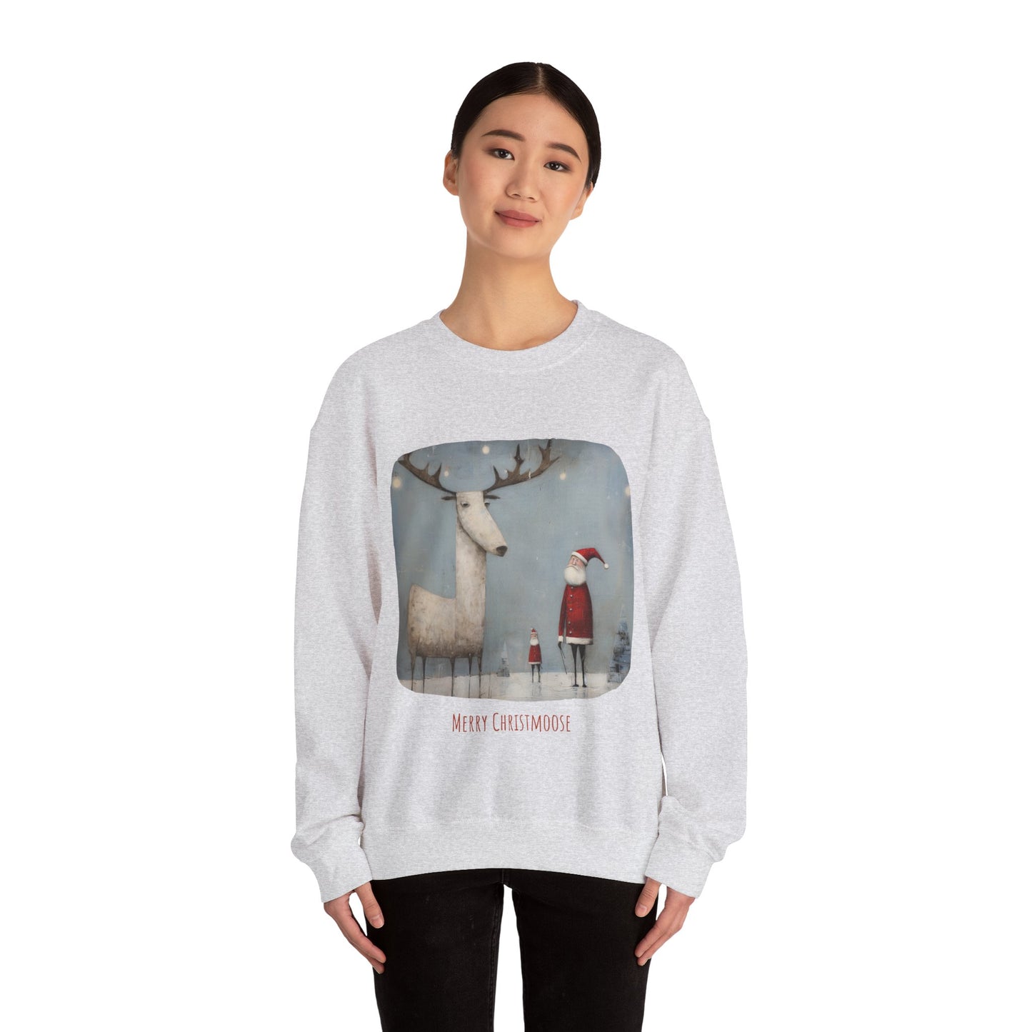 Merry Christmoose, Moose Holiday Sweatshirt, Moose Lovers Gift, Canada, Northern US Christmas Shirt Unisex Sweatshirt Sweat Shirt