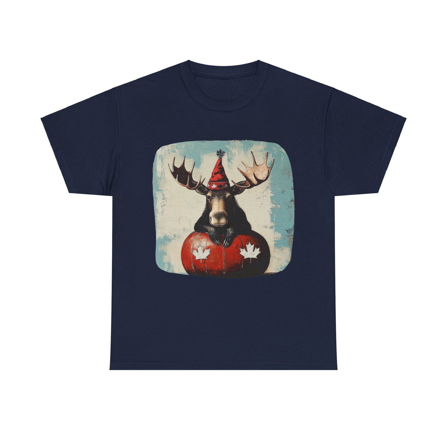Maple Leaf Moose - Yukon, BC Canadian Moose - Moose Lover Unisex Heavy Cotton Tee T-Shirt