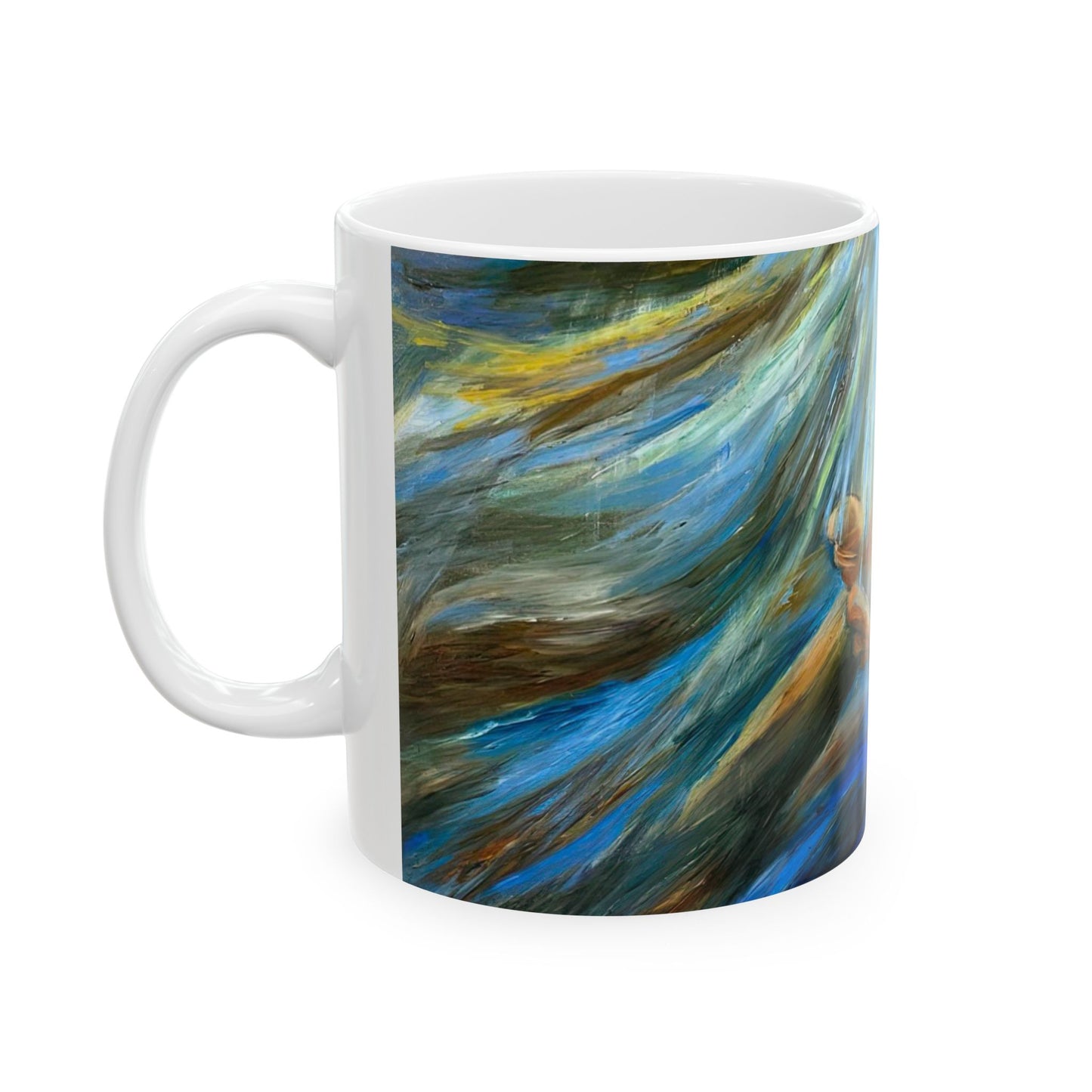 Reiki Hands of Grace, Hands of Light, Creation, Spiritual, Meditation Christmas Gift, Printed Ceramic Mug 11oz Energy Work