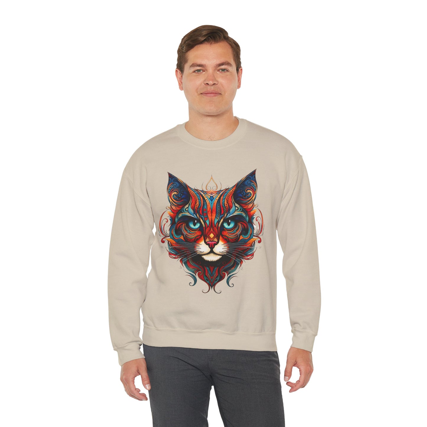 Exotic Orange Tabby Cat Sweatshirt, Cat Lovers Gift, Kitty Cat Shirt Unisex Sweatshirt Sweat Shirt, Many Colors