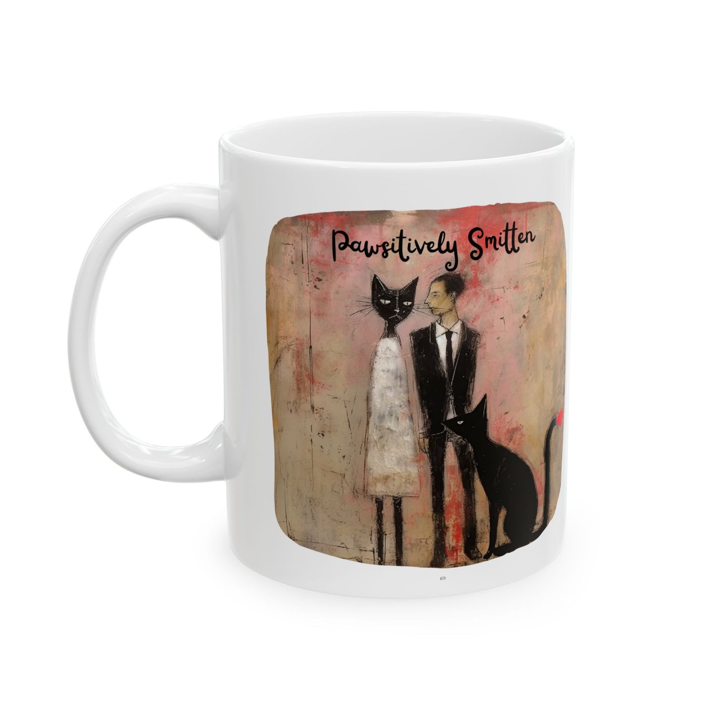 Pawsitively Smitten - Love and Valentine's Day Gifts - Printed Ceramic Mug 11oz