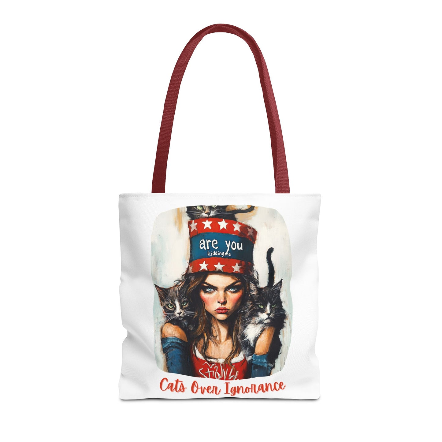 "Cats Over Ignorance" Childless Cat Lady Tote Bag (AOP)