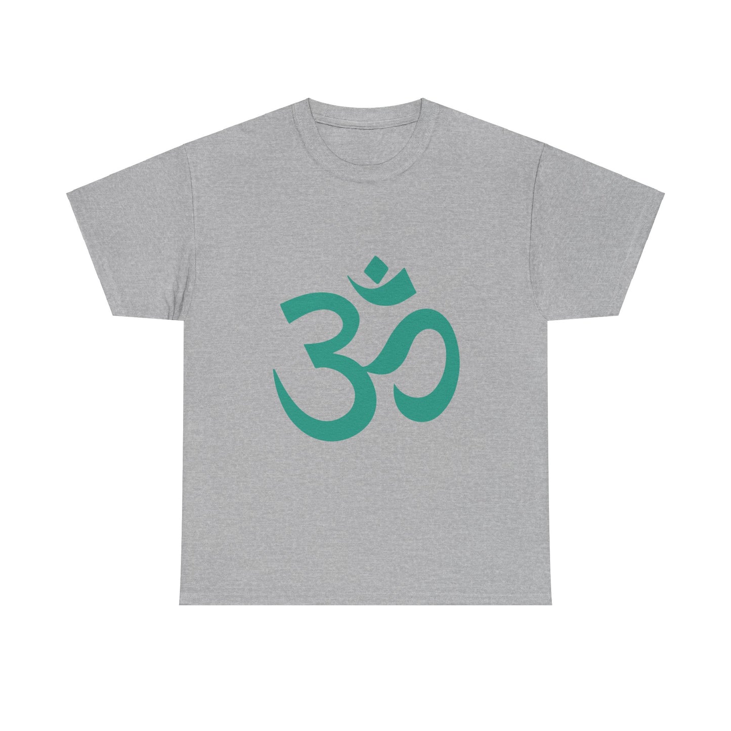 Teal, Turquoise Ohm, OM Tee shirt, Graphic Tees, Yoga Wear, Zen, Spiritual, Meditation Gifts Unisex Heavy Cotton Graphic Tee T-Shirt
