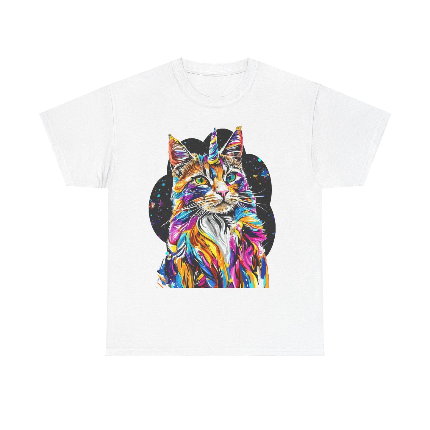 Very Serious Unicorn Cat Graphic Tee - Cat Unicorn Mythical Creature Gift Unisex Heavy Cotton Tee T-Shirt