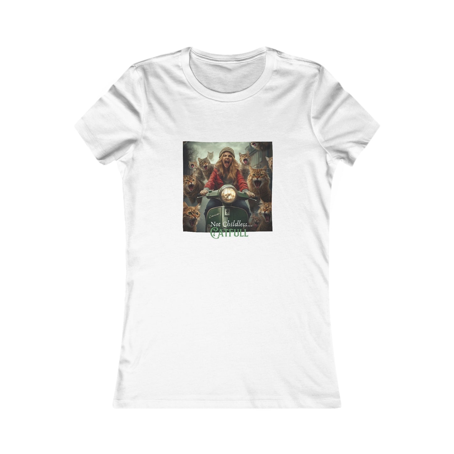 Not Childless - Catfull Cat Lady Shirt - - T-shirt, Ladies Cut Graphic Tees