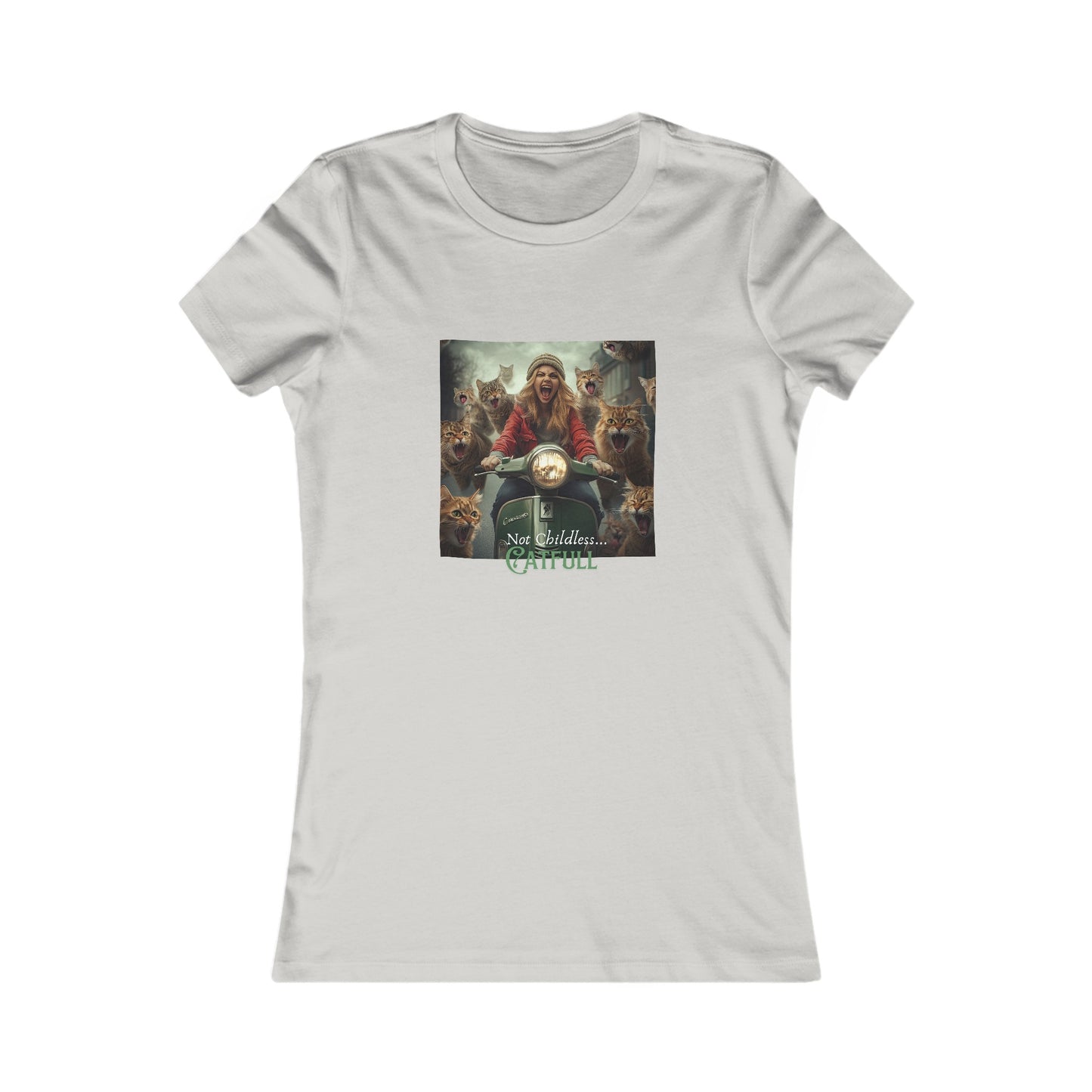 Not Childless - Catfull Cat Lady Shirt - - T-shirt, Ladies Cut Graphic Tees