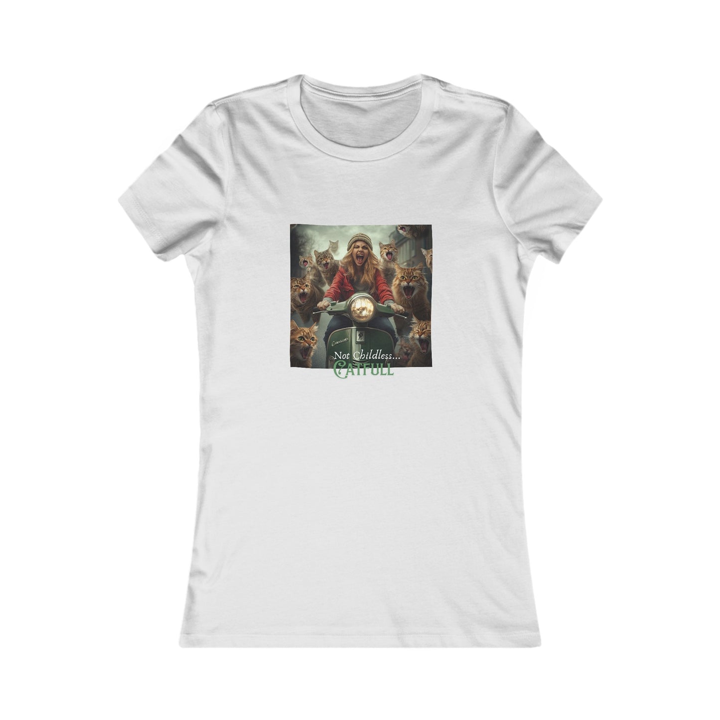 Not Childless - Catfull Cat Lady Shirt - - T-shirt, Ladies Cut Graphic Tees