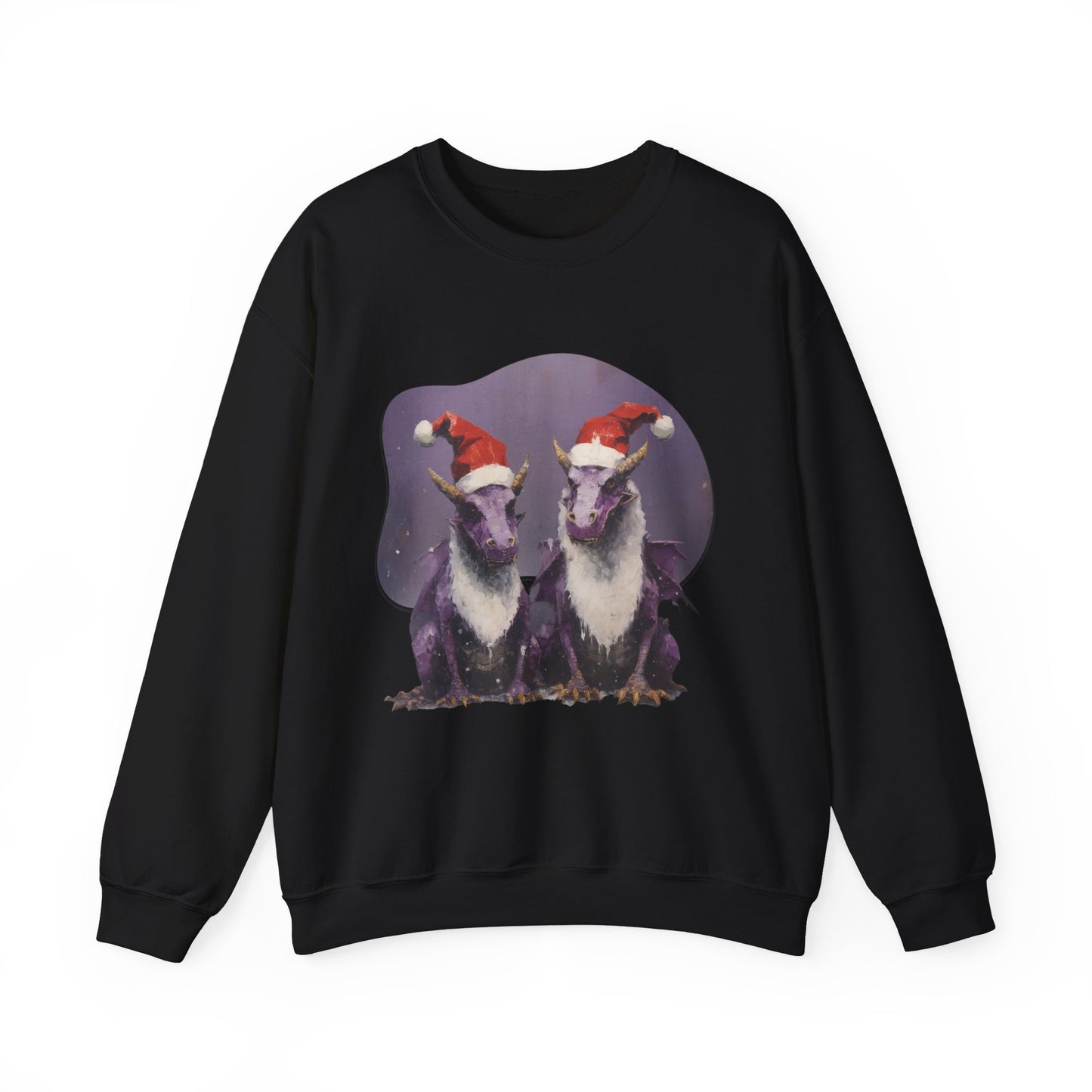 Christmas Dragons, Holiday Dragons with Santa Hat, Gift Shirt Dragon Gifts, Holiday Cheer Shirt, Unisex sweatshirt