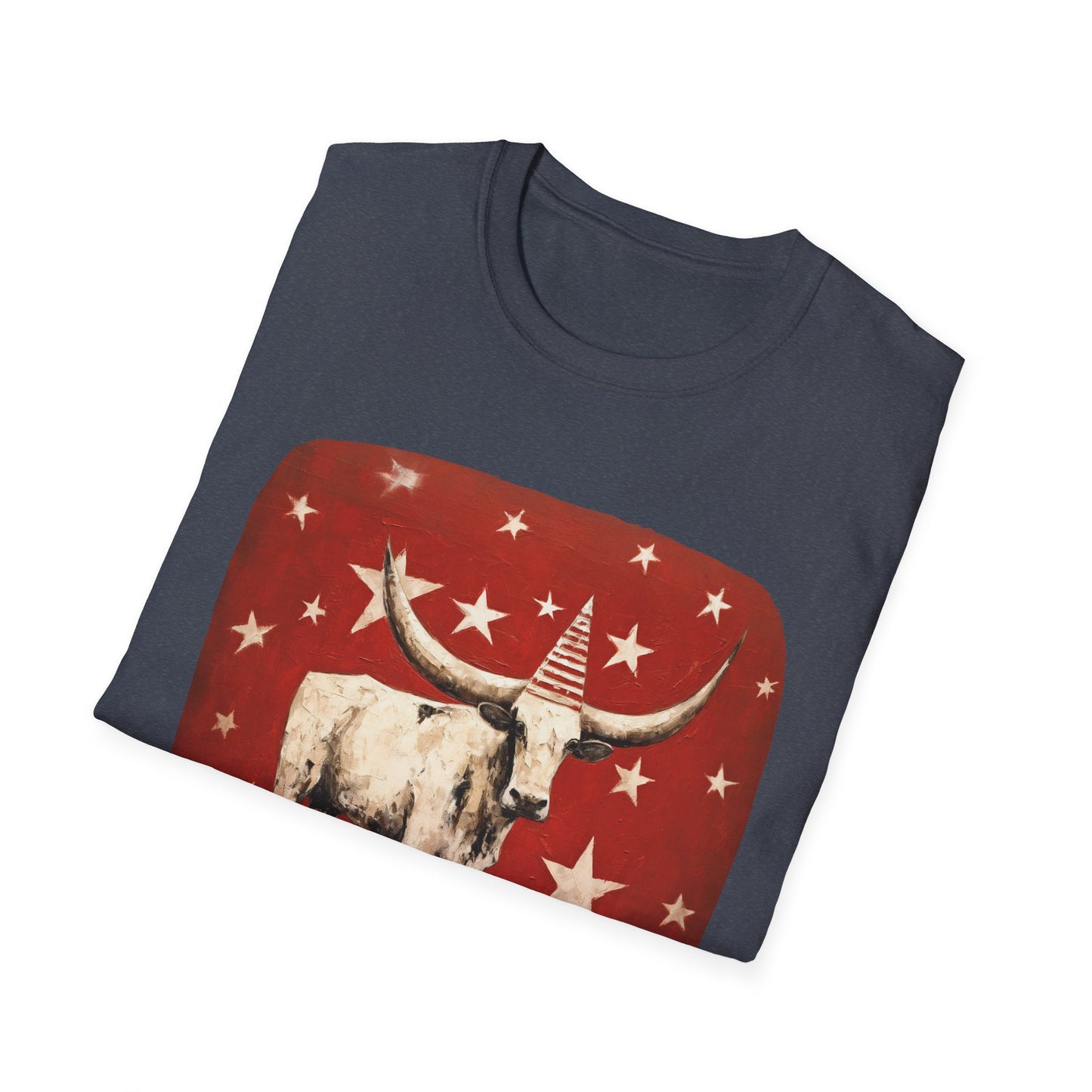 "Y'all Have a Merry Christmas" Southern Christmas Greeting, Longhorn Cattle Rodeo Shirt, Longhorn Cattle Texas Oklahoma Gift Unisex Tee Shirt, T-Shirt Graphic Tee T-Shirt
