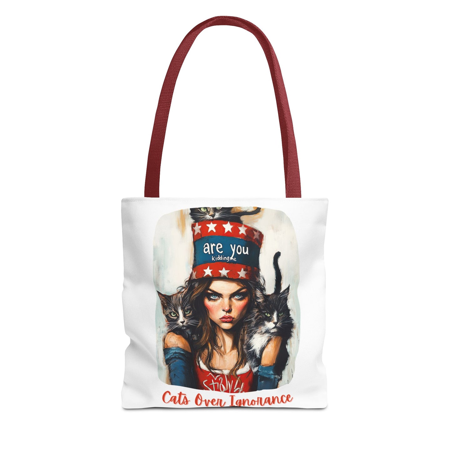 "Cats Over Ignorance" Childless Cat Lady Tote Bag (AOP)