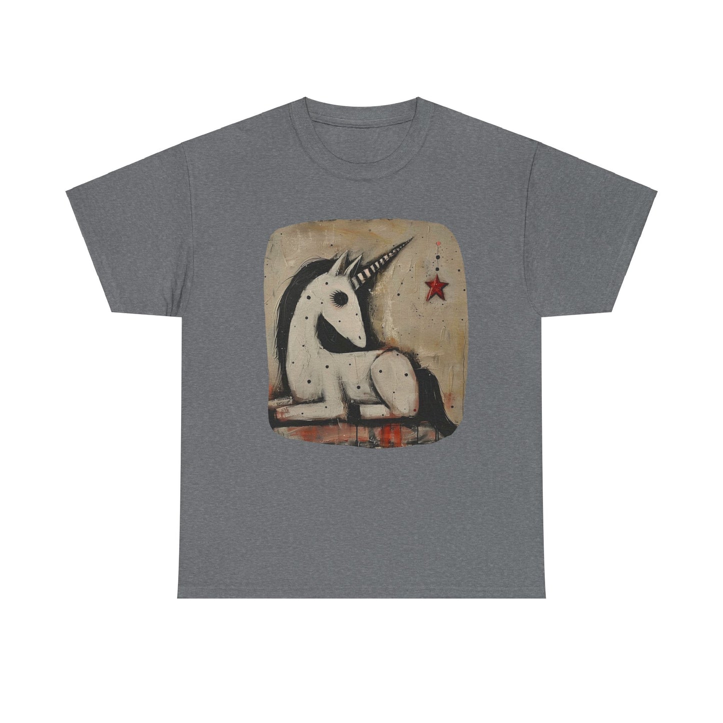 Dark Unicorns. Goth Unicorn Graphic Tee Unisex Heavy Cotton Tee T-Shirt
