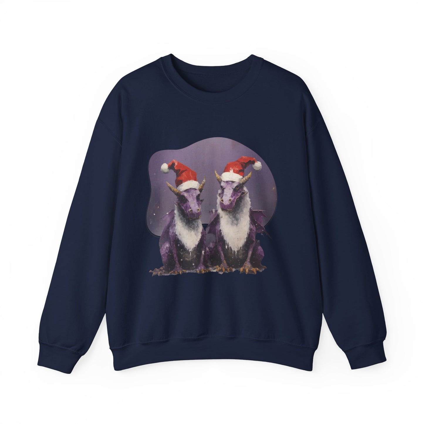 Christmas Dragons, Holiday Dragons with Santa Hat, Gift Shirt Dragon Gifts, Holiday Cheer Shirt, Unisex sweatshirt