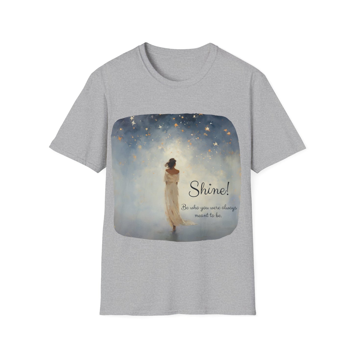 Inspirational Shine! Yoga Meditation Gift Shirt, Christmas Gift, Christmas Shirt, Unisex Shirt, Softstyle T-Shirt Tee Teeshirt