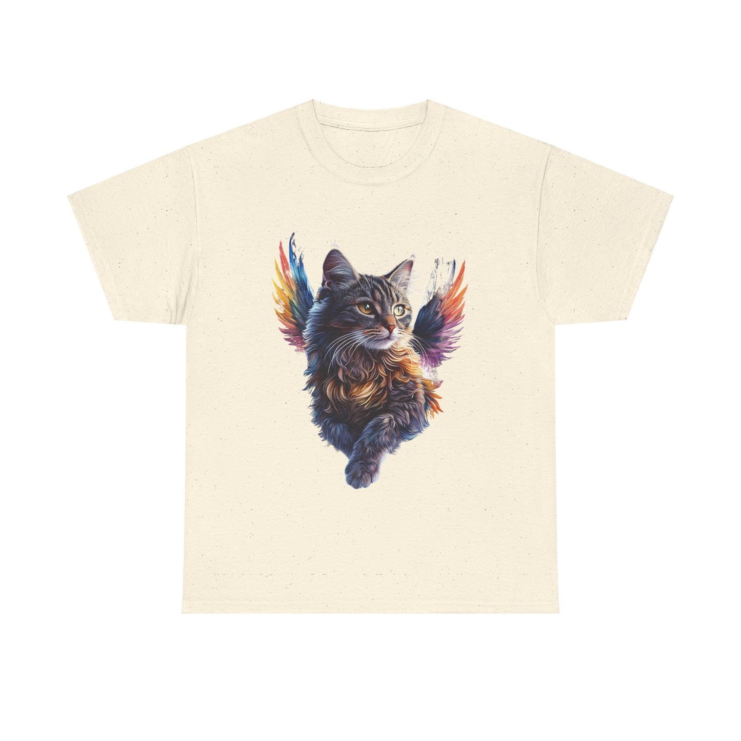 Angel Cat, Cat Memorial Cat with Angel Wings Graphic Tee- Cat Gift Unisex Heavy Cotton Tee T-Shirt