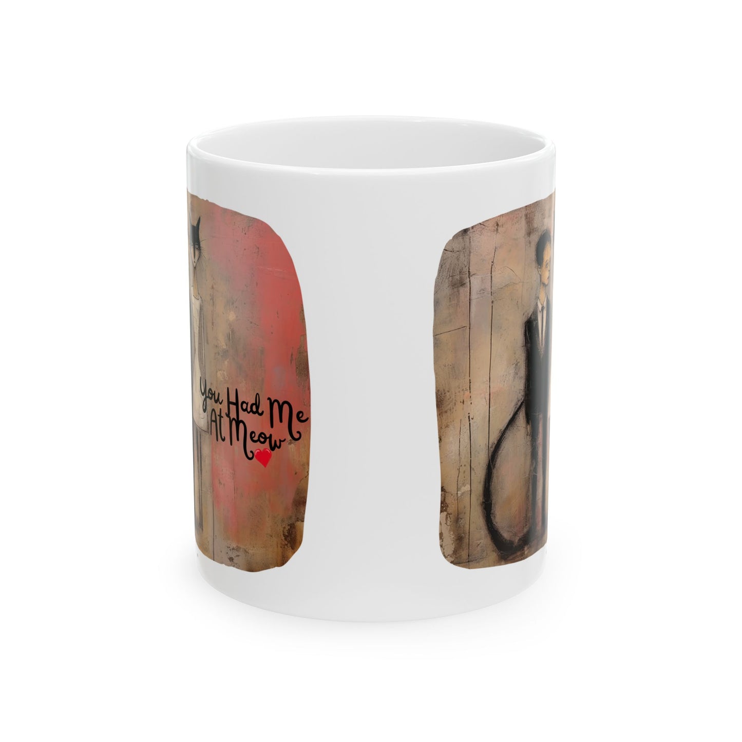 You Had Me At Meow V.4 Valentine's Day Printed Ceramic Mug 11oz