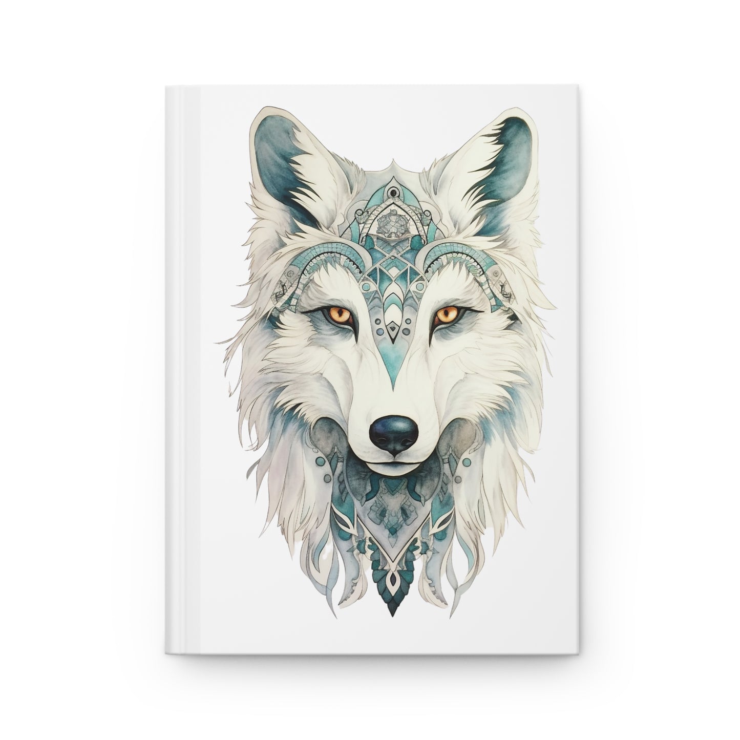 White Wolf Journal, Notebook Diary, Wolf Totem Book, White Wolf Gift Hardcover Journal Matte Notebook Diary, White Wolf Medicine