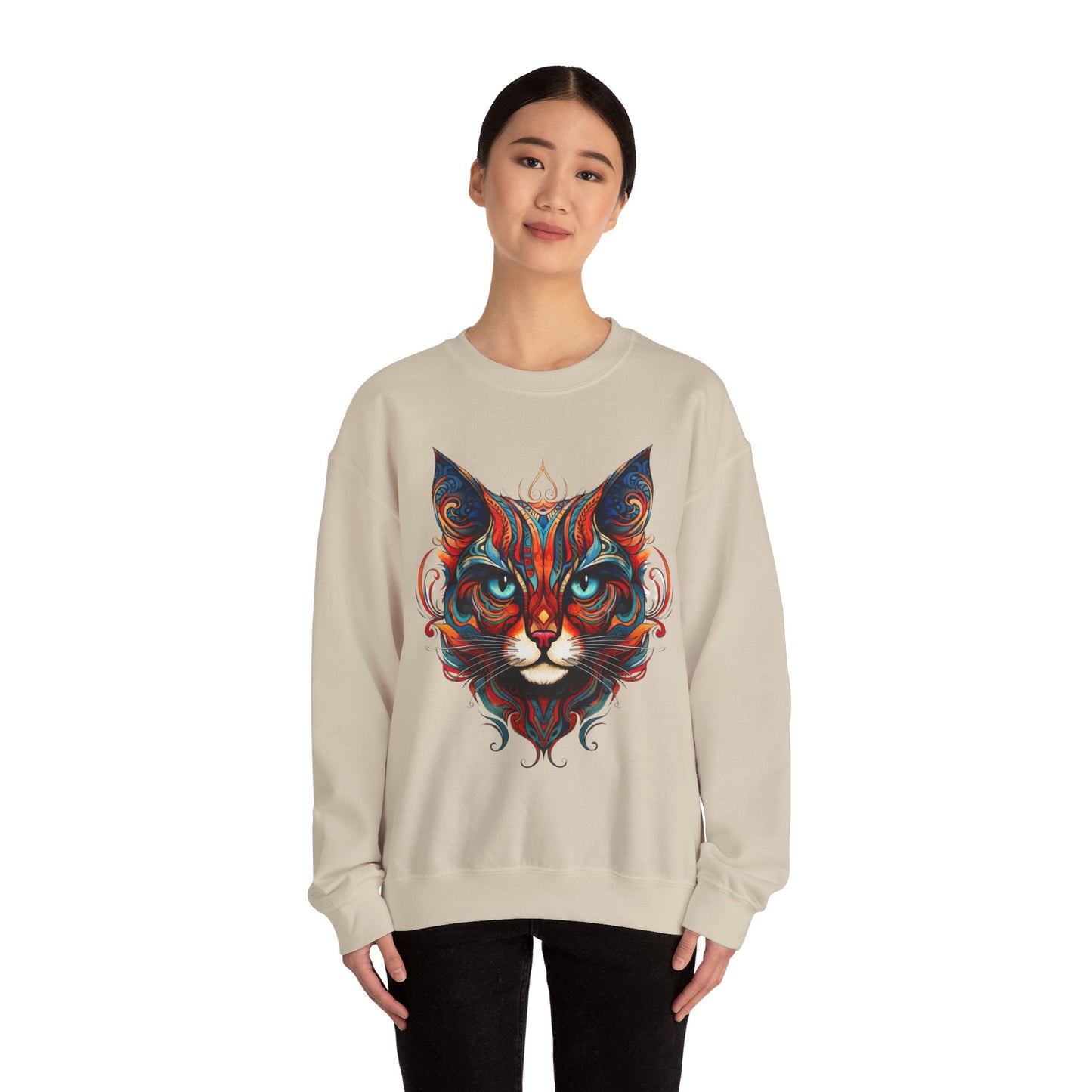 Exotic Orange Tabby Cat Sweatshirt, Cat Lovers Gift, Kitty Cat Shirt Unisex Sweatshirt Sweat Shirt, Many Colors