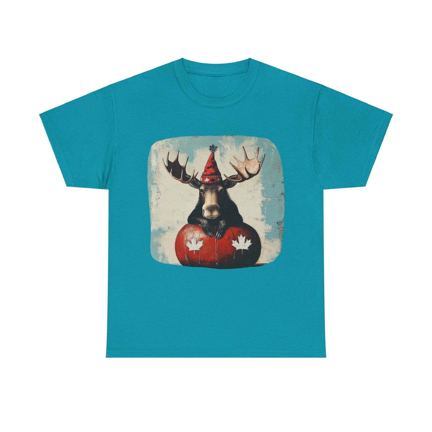 Maple Leaf Moose - Yukon, BC Canadian Moose - Moose Lover Unisex Heavy Cotton Tee T-Shirt