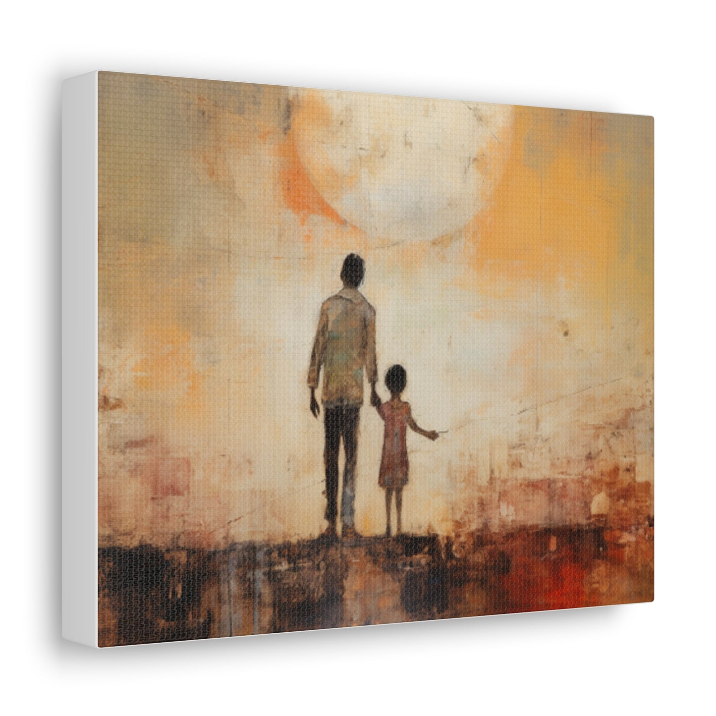 Peace, Family, Man and Child Wall Art, Canvas Gallery Wraps, Wall Print Love of Family, Printed Wall Art
