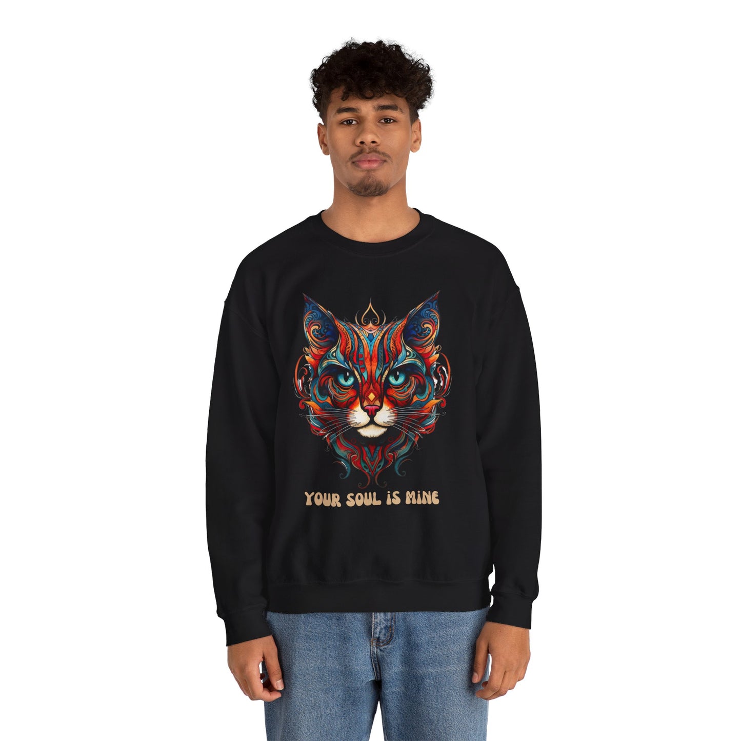 Your Soul is Mine Cat Sweatshirt, Cat Lovers Gift, Kitty Cat Christmas Shirt Unisex Sweatshirt Sweat Shirt, Many Colors