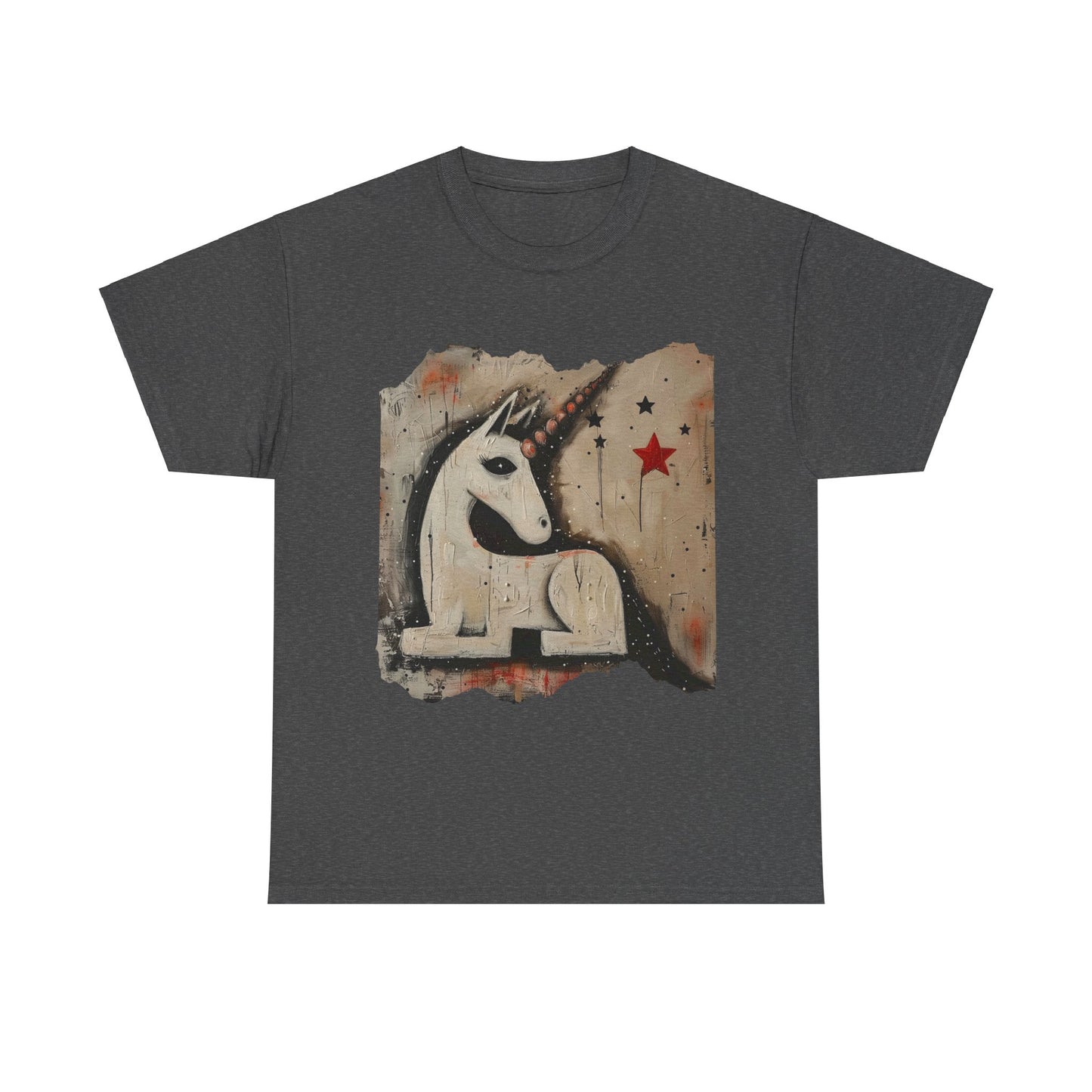 Goth Punk Streetwear Unicorn Graphic T Tee - Unicorn Lovers Unisex Heavy Cotton Tee T-Shirt