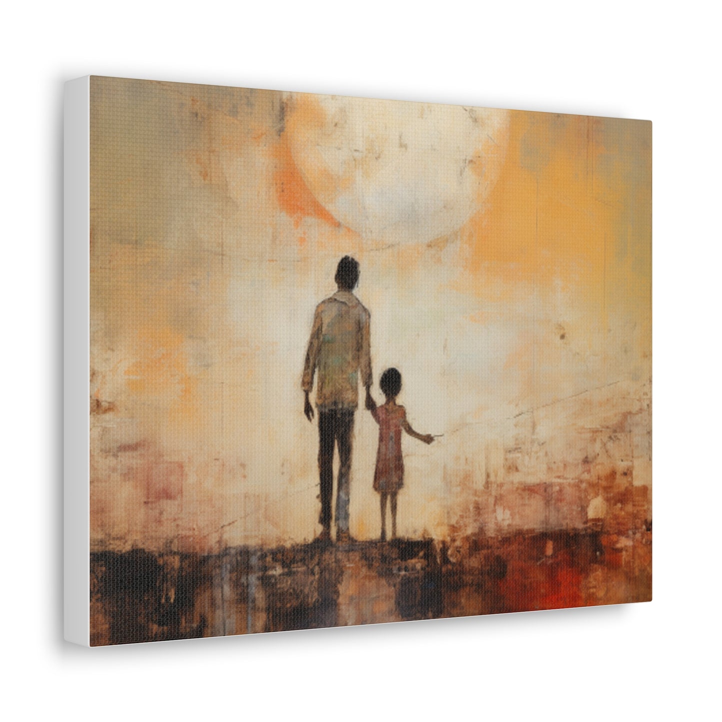 Peace, Family, Man and Child Wall Art, Canvas Gallery Wraps, Wall Print Love of Family, Printed Wall Art