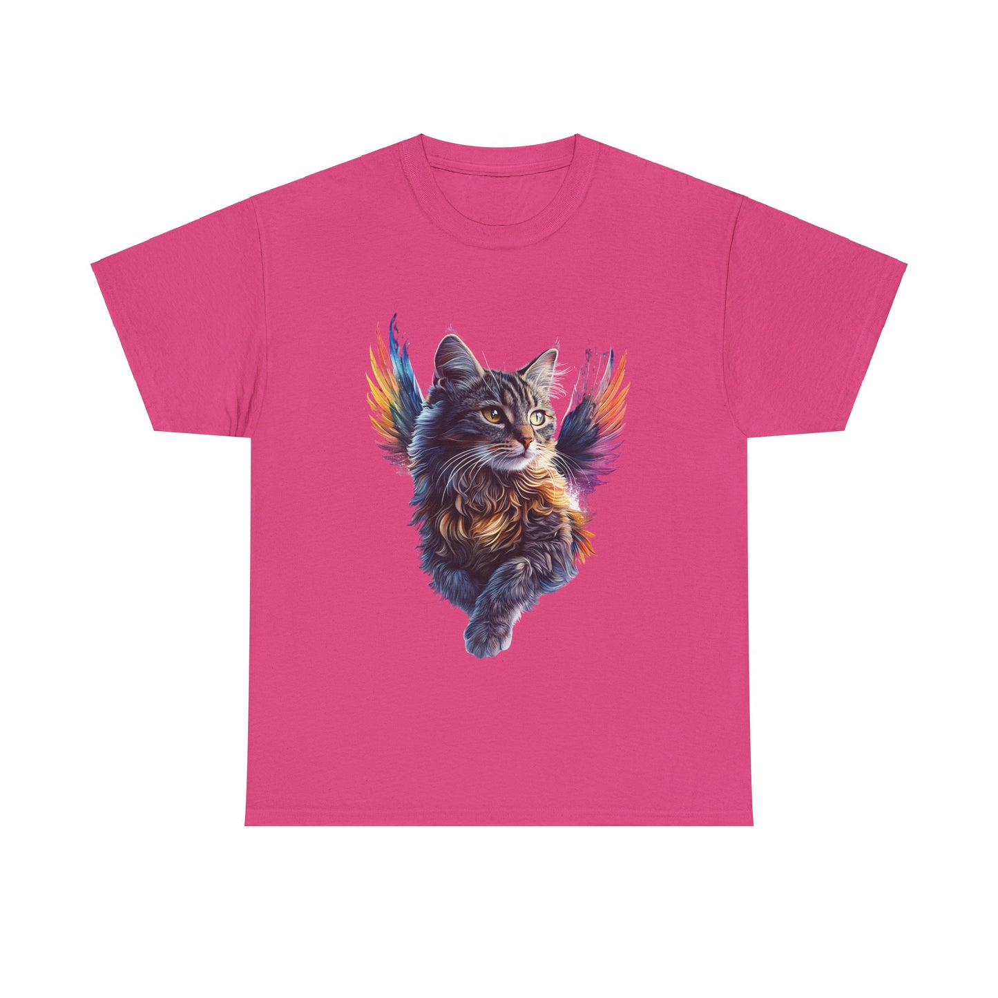 Angel Cat, Cat Memorial Cat with Angel Wings Graphic Tee- Cat Gift Unisex Heavy Cotton Tee T-Shirt