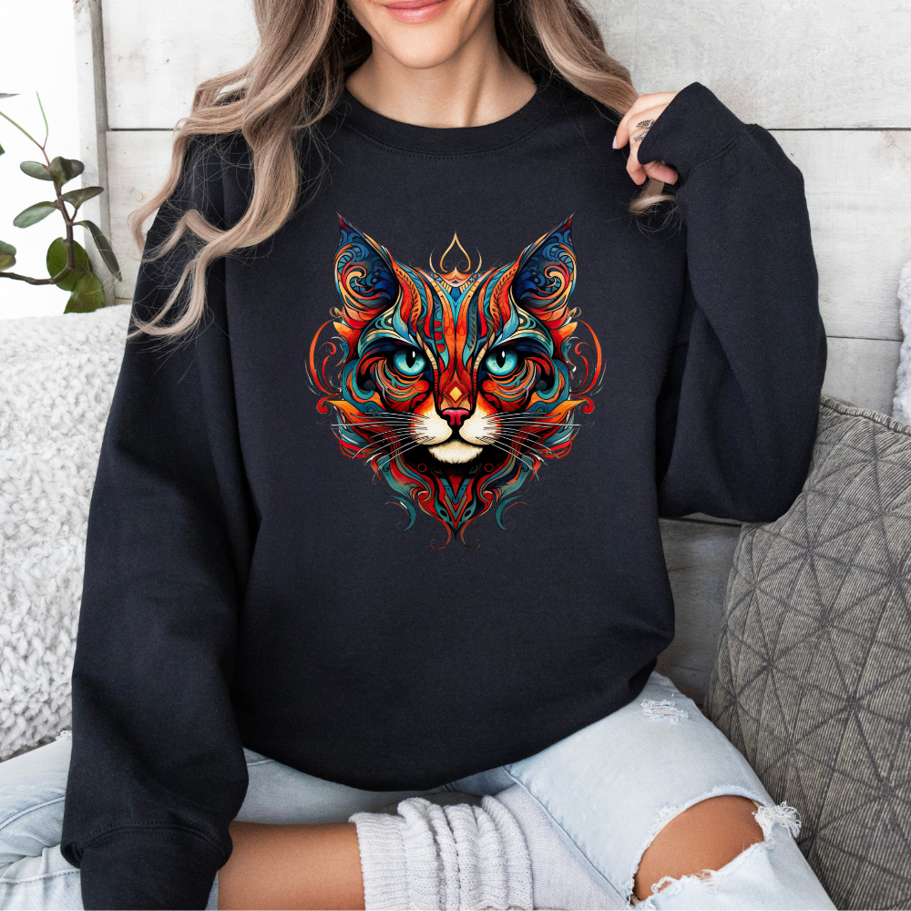 Exotic Orange Tabby Cat Sweatshirt, Cat Lovers Gift, Kitty Cat Shirt Unisex Sweatshirt Sweat Shirt, Many Colors