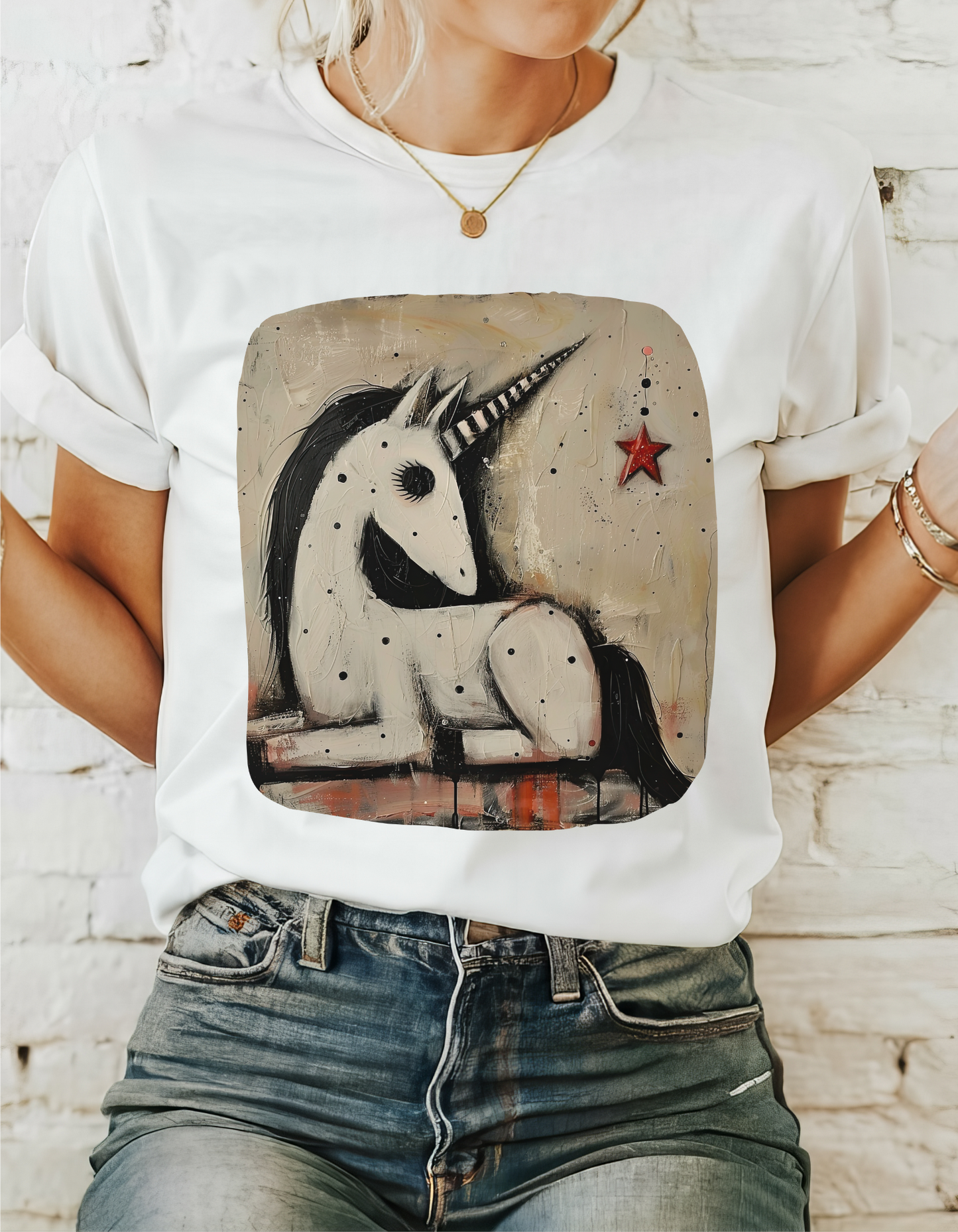 Dark Unicorns. Goth Unicorn Graphic Tee Unisex Heavy Cotton Tee T-Shirt