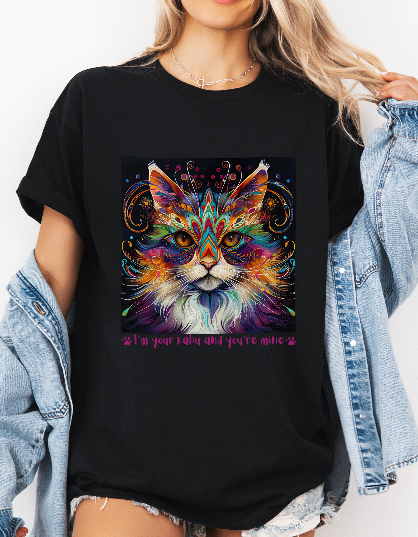 KAHU Cat Shirt, "I'm your Kahu and you're mine" Kahu, Cat Lover's Graphic Tee Graphic Unisex T- Shirt, T-Shirt Cat Lovers Gift Softstyle T-Shirt Tee Teeshirt Stylized Cat