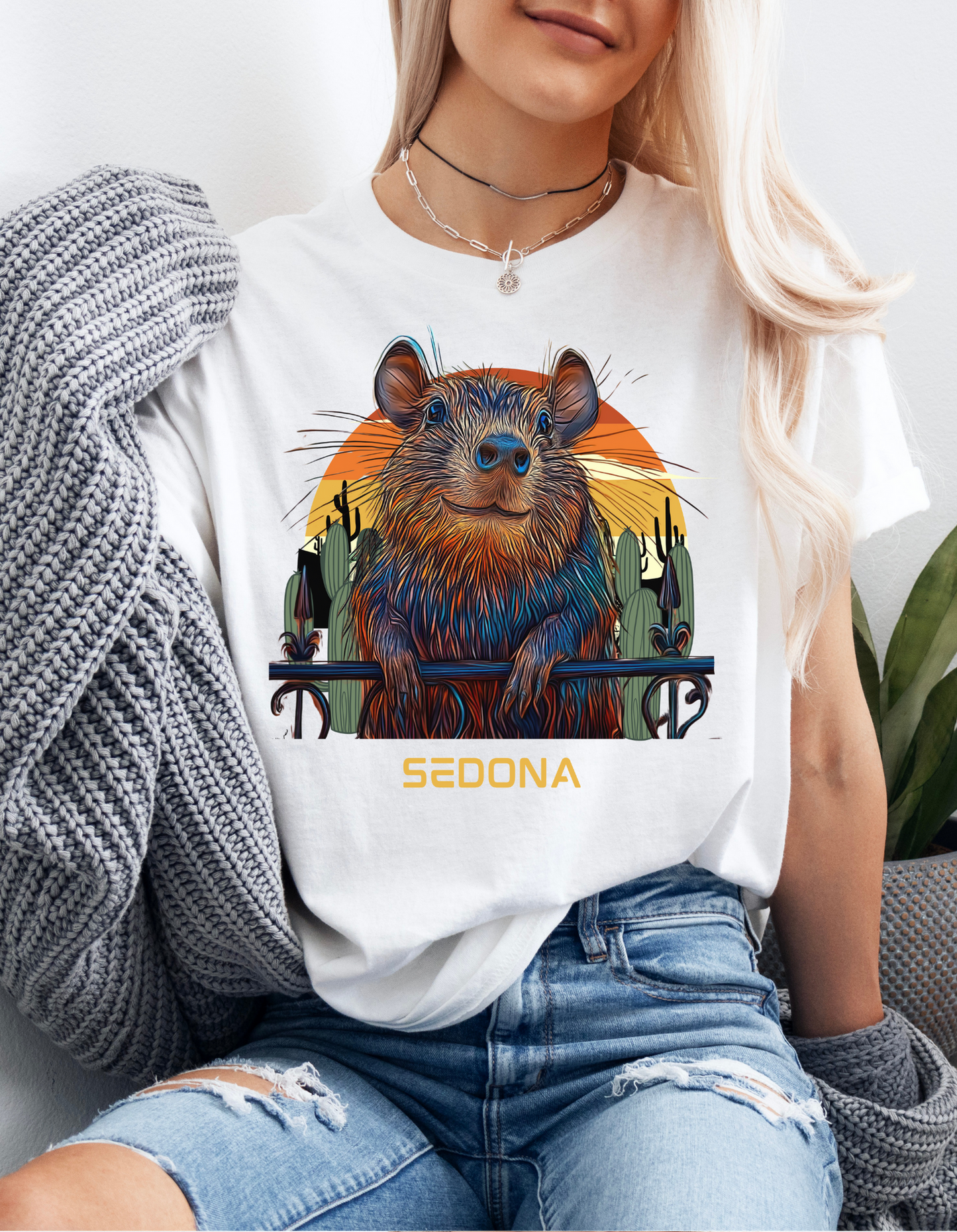 Javelina "Sedona" - Javelina for Sedona and Arizona Shirt, Javelina Lover Unisex Heavy Cotton Tee T-Shirt